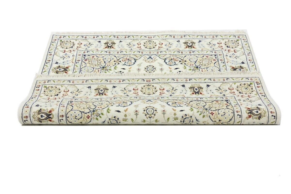 Indo-Nain Oriental Square Rug Vintage Floral