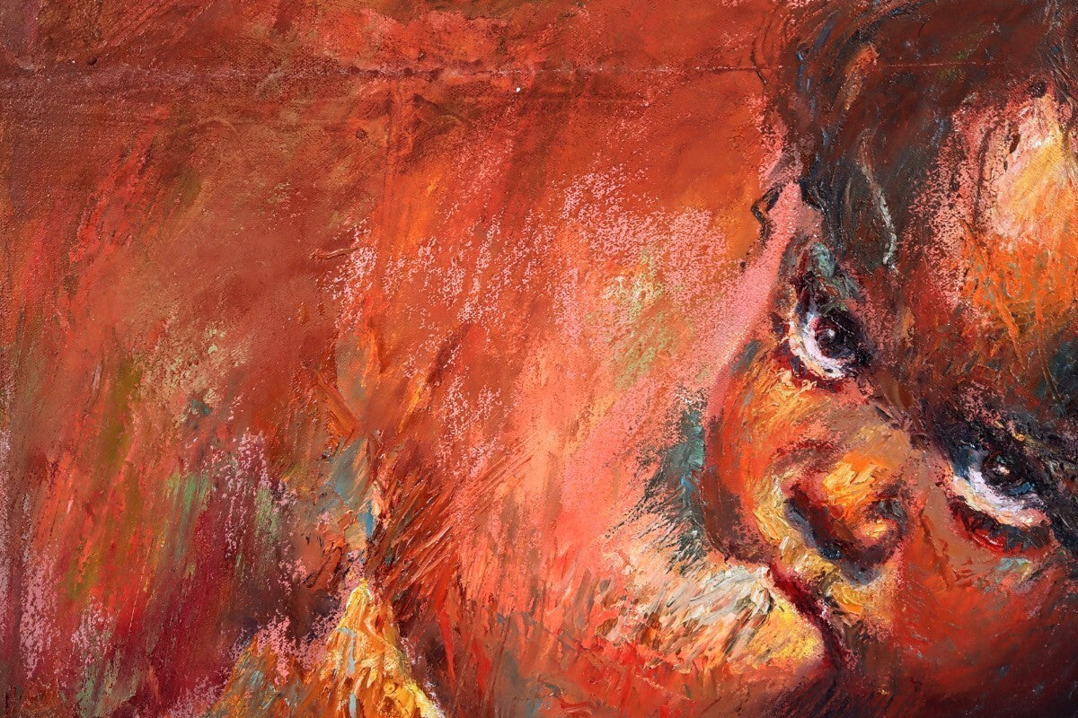 Garth Bayley Original Oil Painting The Gaze South African/British Artist Signed