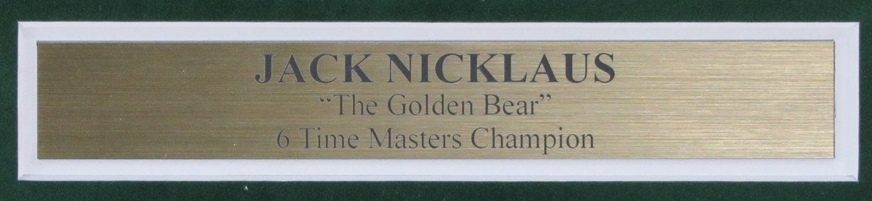 Jack Nicklaus Signed Pin Flag 2005 Masters W/Photo Collage Framed Psa/Dna 195884