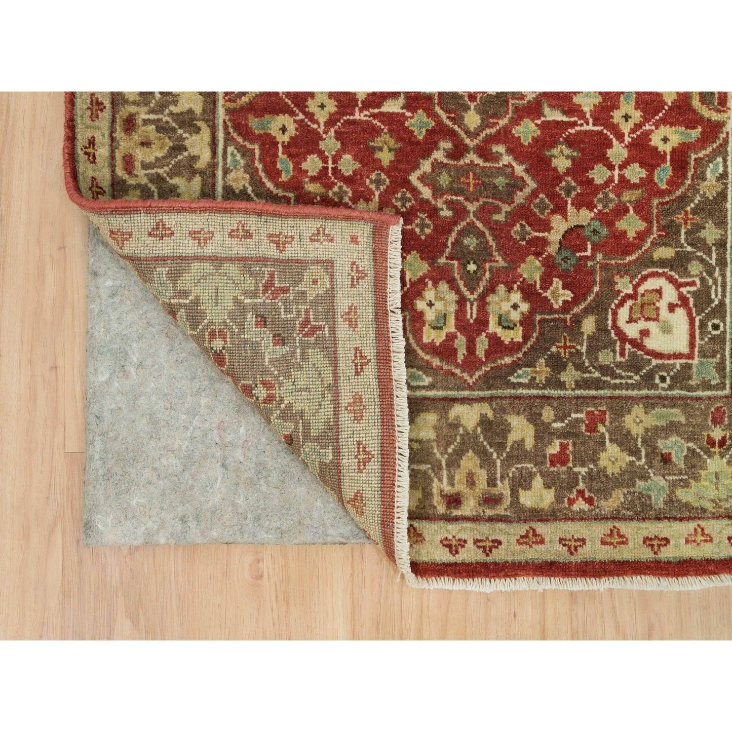 2'7"X22' Cherry Red Wool Haji Jalili Design Hand Knotted Xl Runner Rug