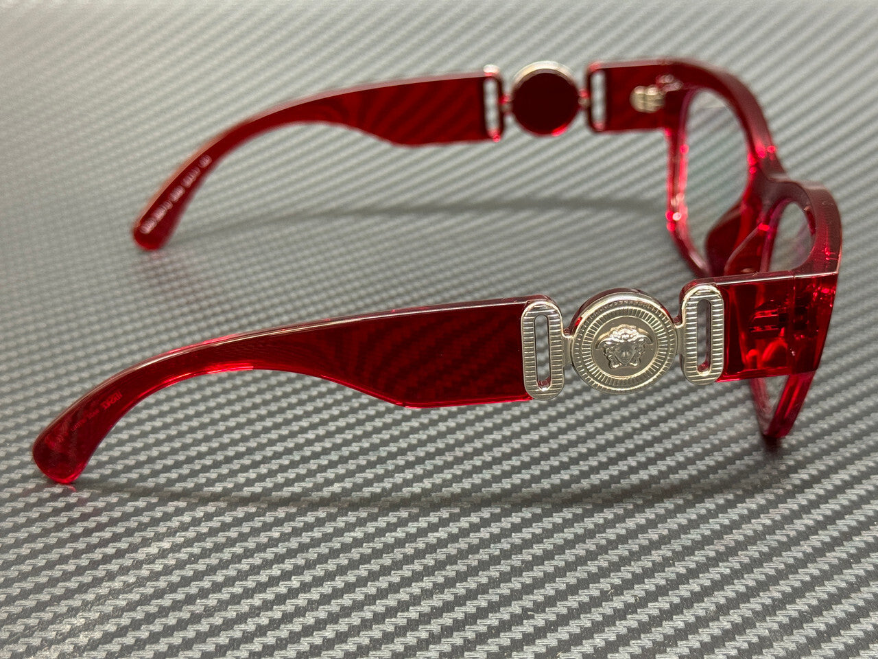 Versace Ve3367U 5495 Red Transparent Women'S 54
