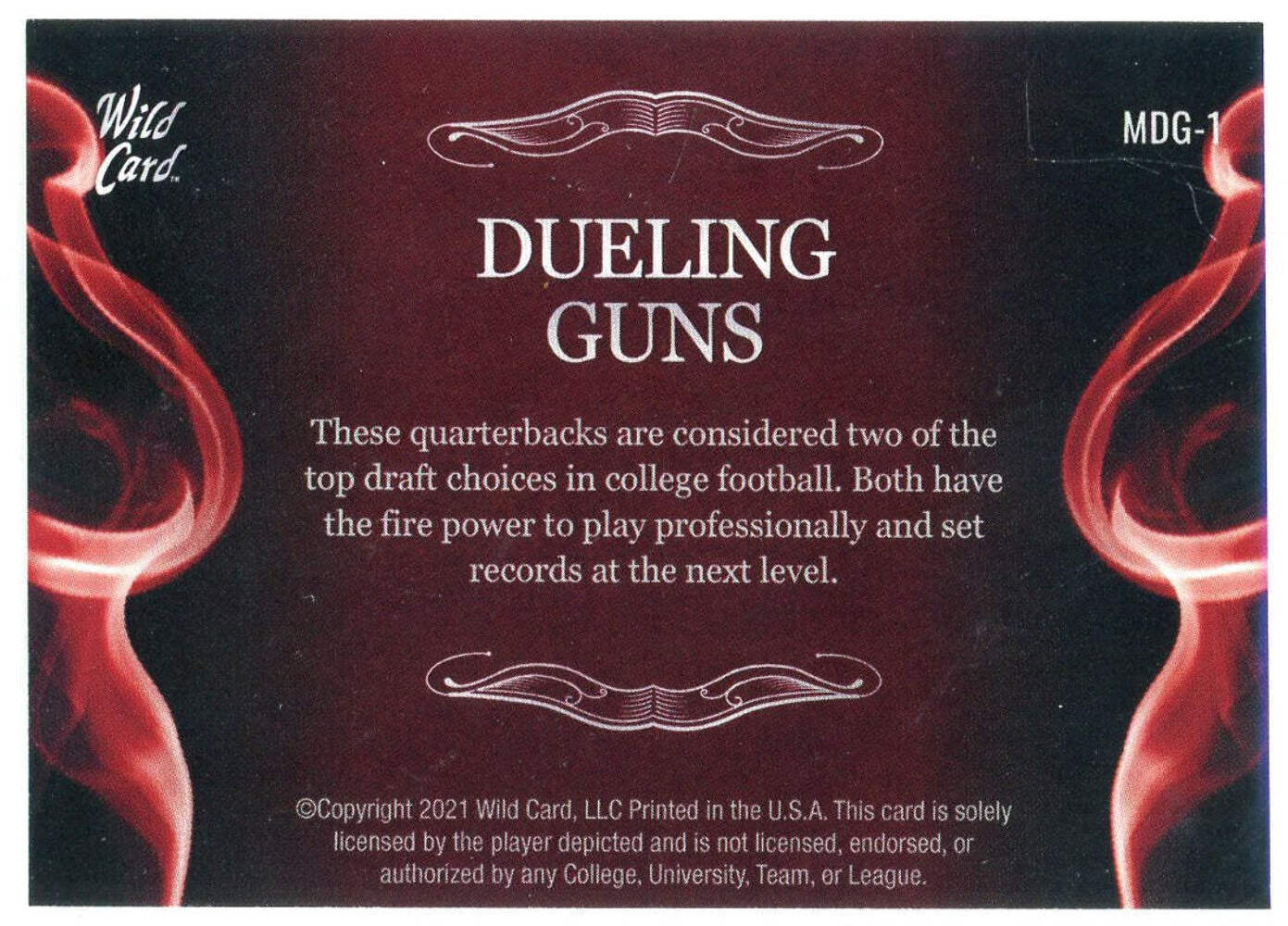 Trevor Lawrence & Justin Fields 2021 Wild Card Matte Dueling Guns Rookie Card #M