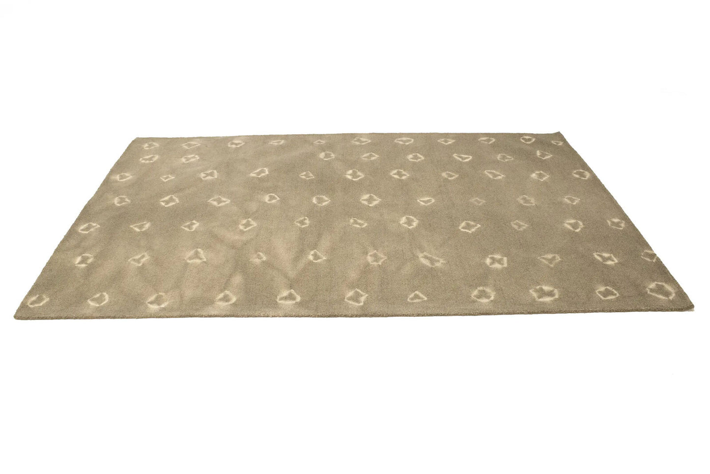 Abstract Beige/Khaki Tie-Dye Contemporary 5X8