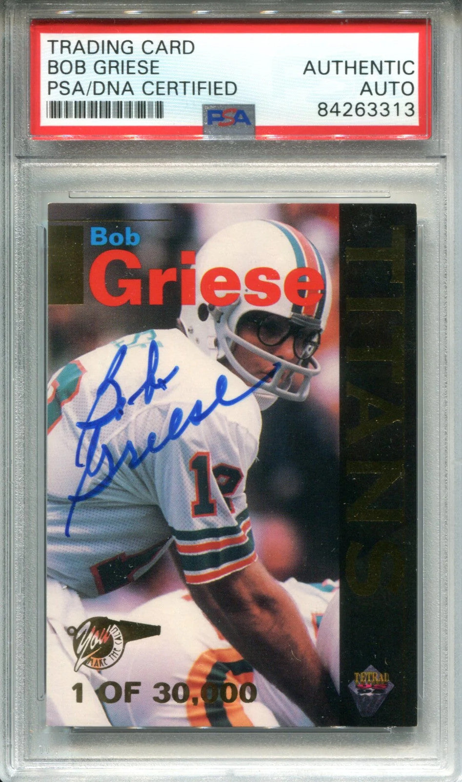 Bob Griese Autographed 1995 Signature Rookies