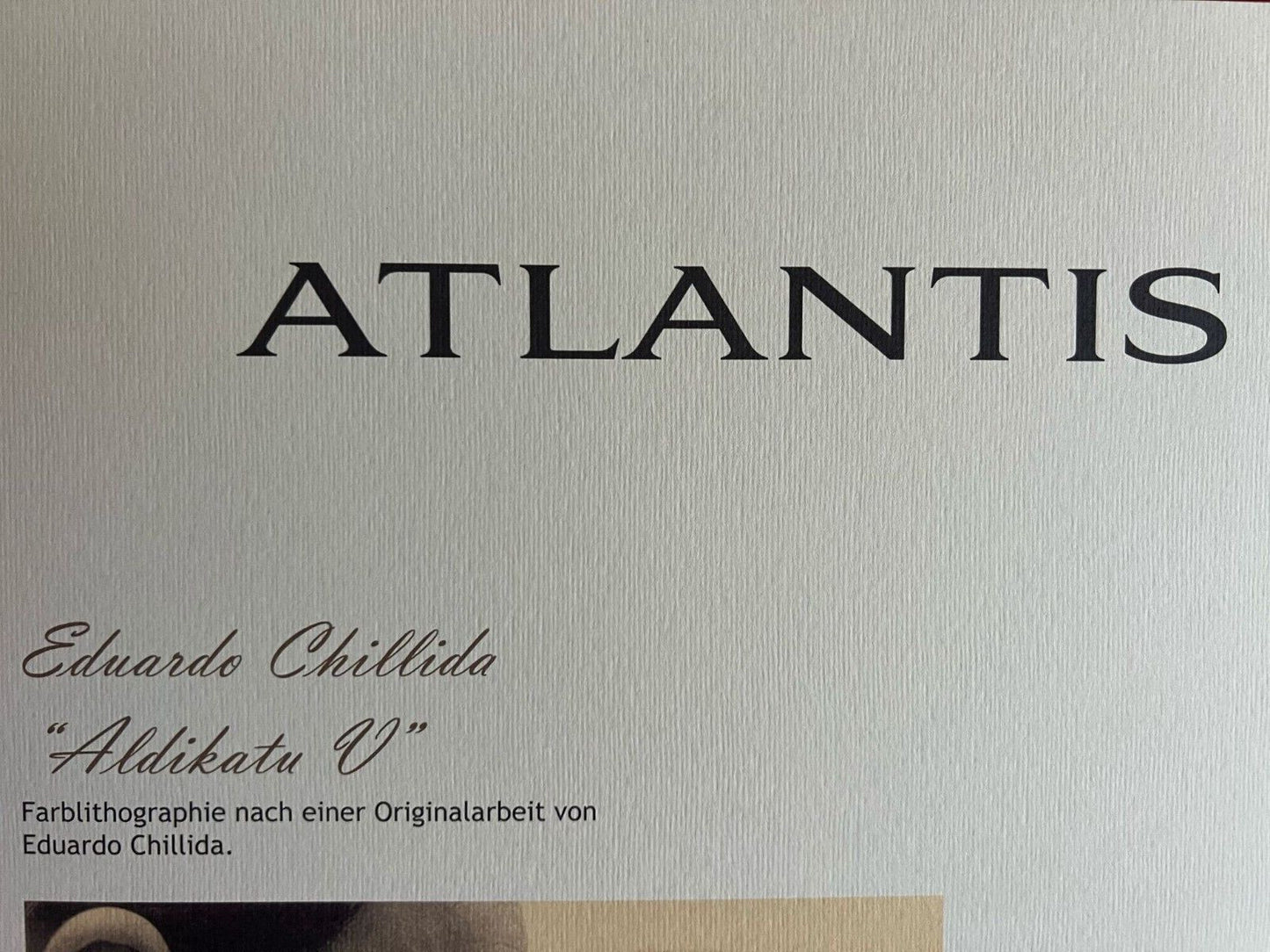 Eduardo Chillida Lithograph Coa Signed Numbered By Hand 180 Ex