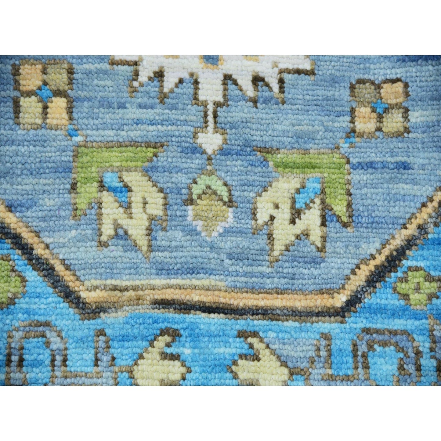 10'2"X14'3" Dawn Blue Heris Fabuloso Central Medallion Hand Knotted Rug