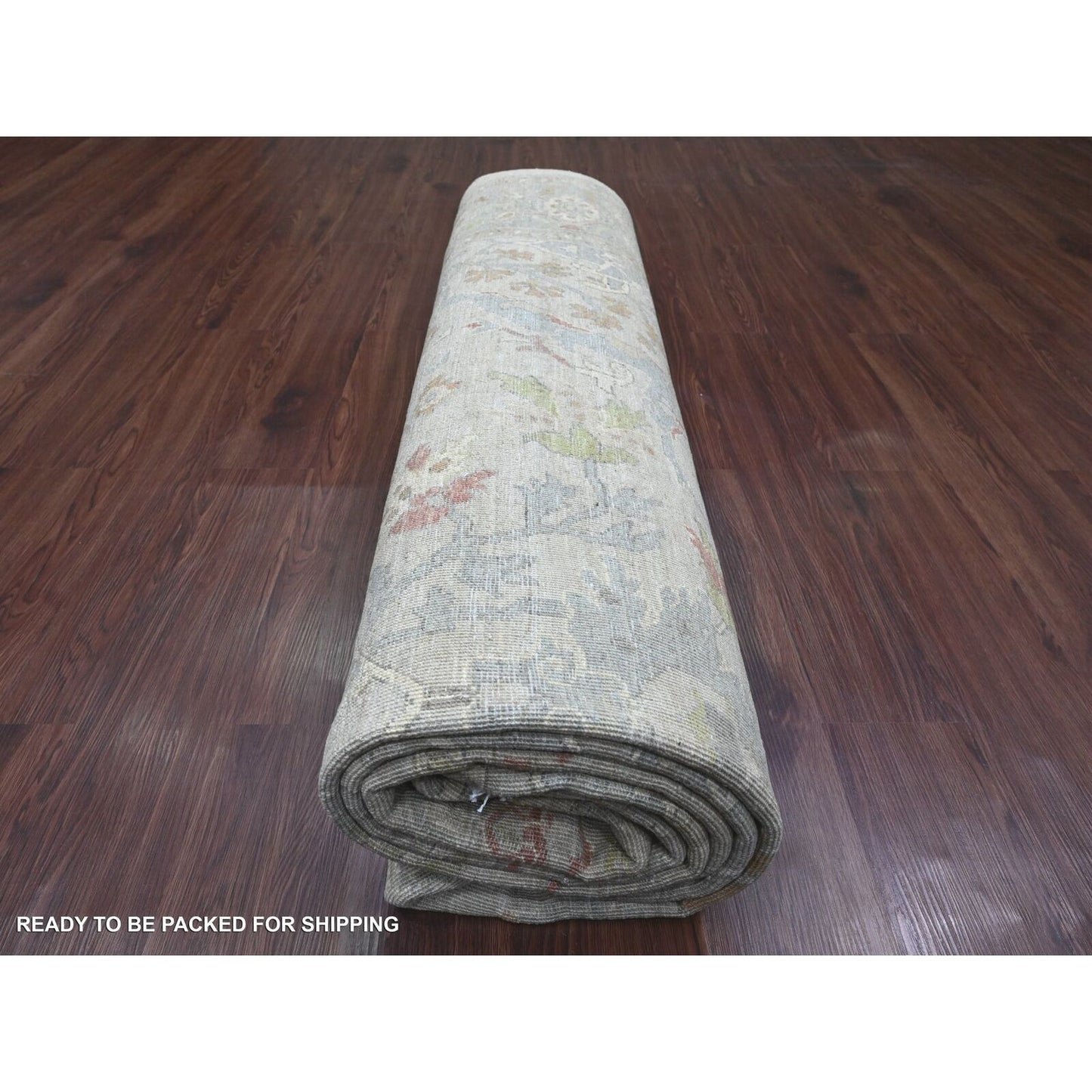 9'X11'10" Gray Hand Knotted Ziegler Mahal Design 100% Wool Oriental Rug