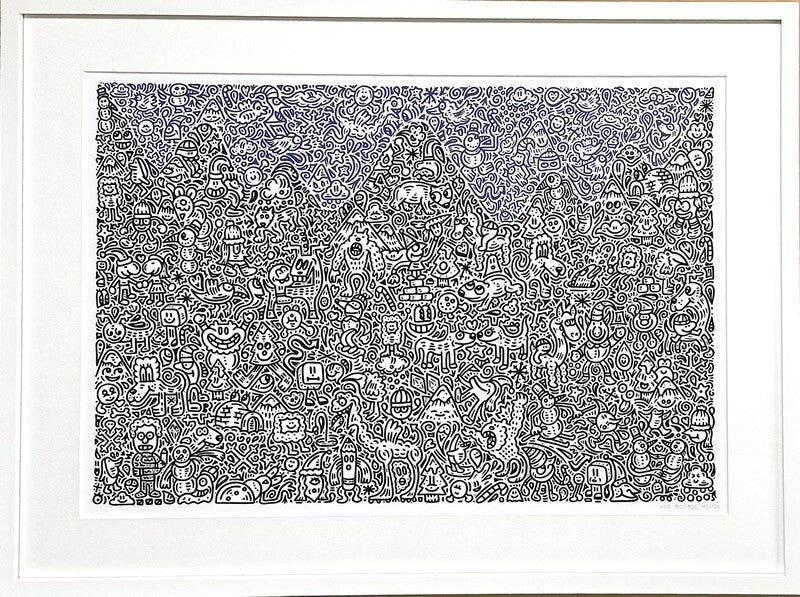 Mr. Doodle "Mountain Mania, 2016" Signed Limited Edition Print Framed
