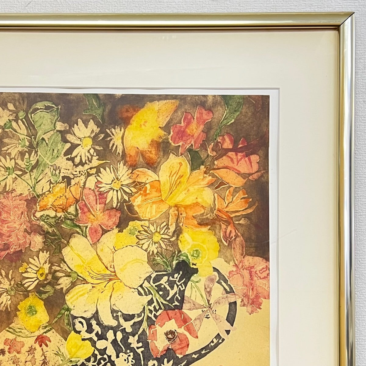 Jenny Devereux "Flowers For Mama" Signed Etching 59/125 Framed Floral Art Uk