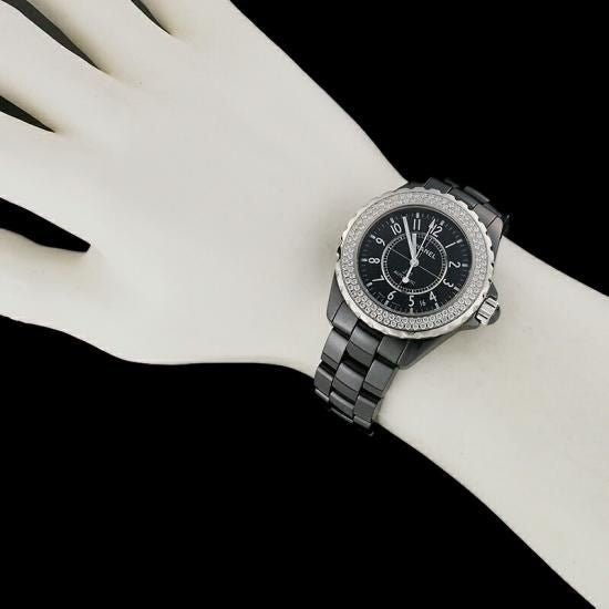 Chanel J12 38Mm Genuine Diamond Bezel H0950
