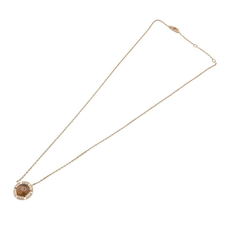 Chaumet Class One Smoky Quartz Diamond Necklace K18 Pink Gold