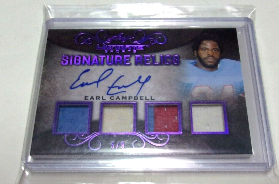 Earl Campbell 2019 Leaf Ultimate Game Used Quad