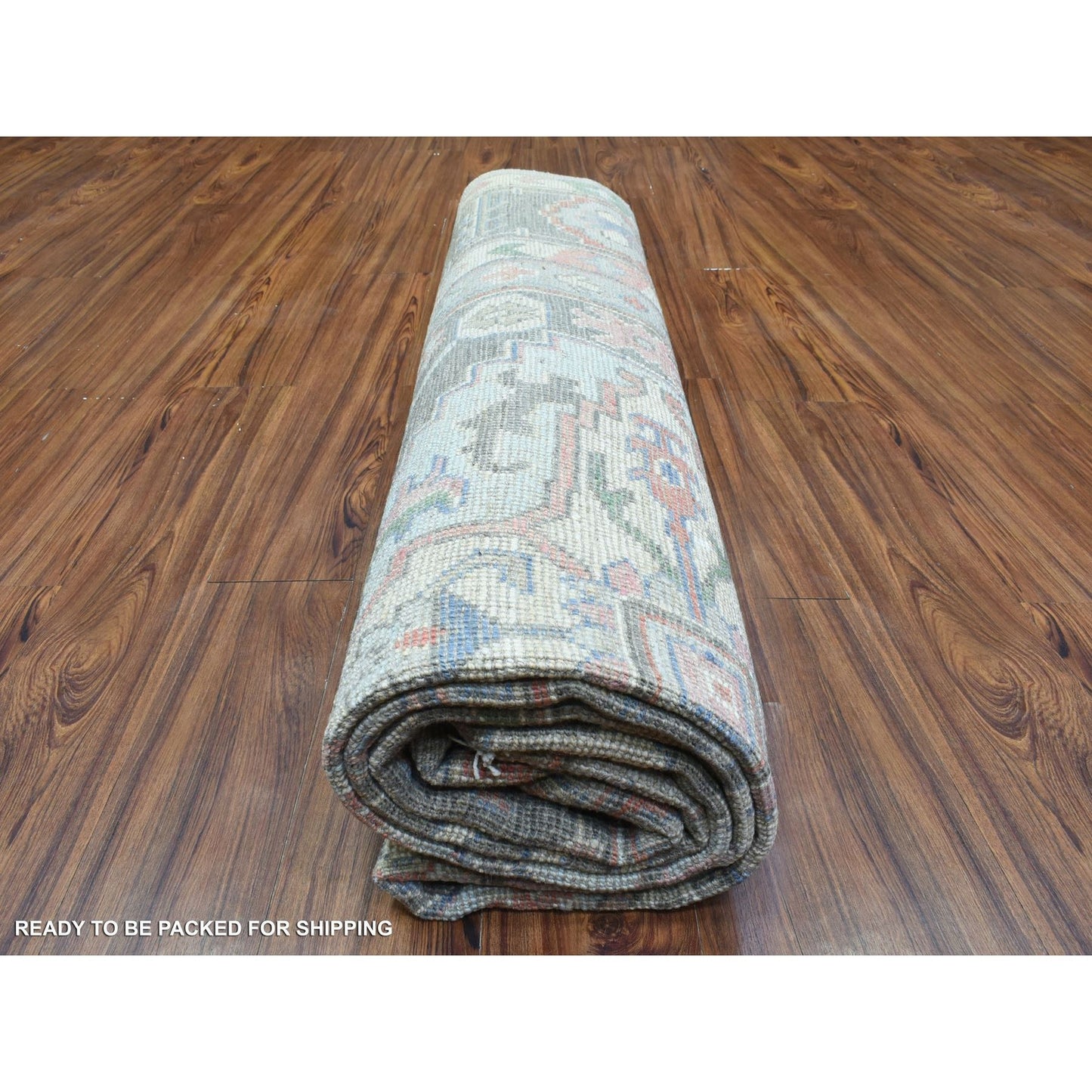 8'2"X10'3" Gray Soft Wool Hand Knotted Anatolian Village Inspired Rug