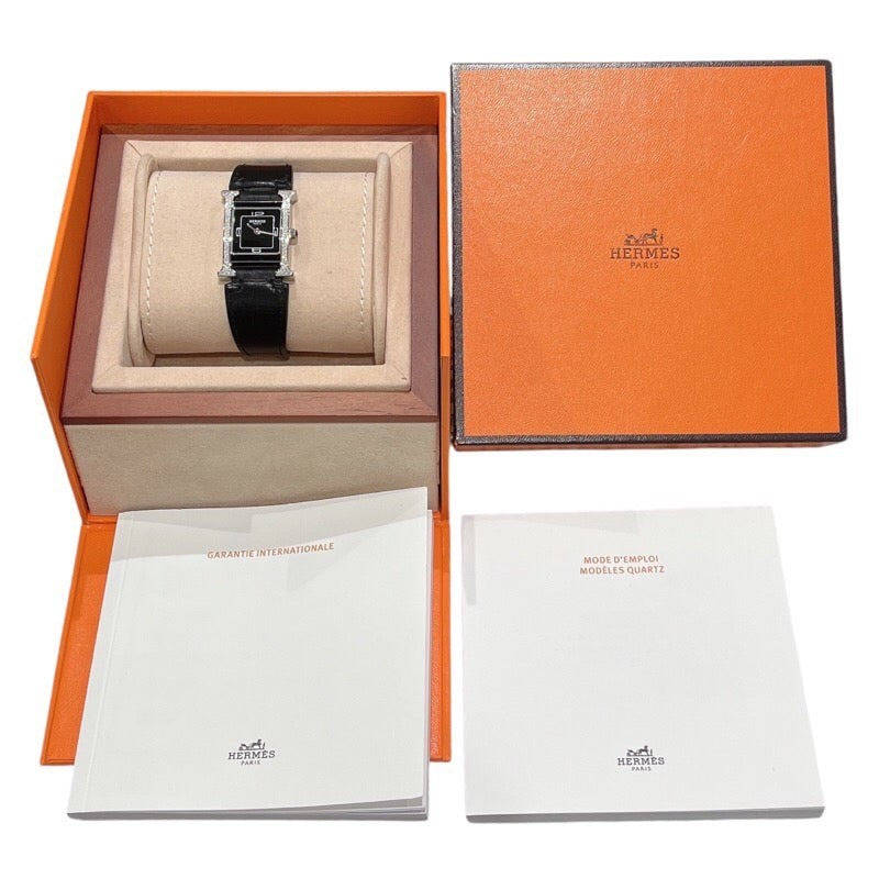 Hermes H Watch Double Tour Sm Hh1.231 Black