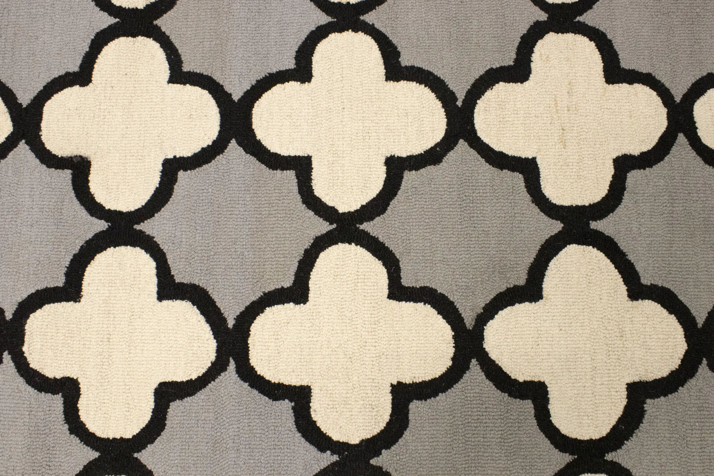 Multicolored Trellis Design Wool 5X8 Hand-Tufted