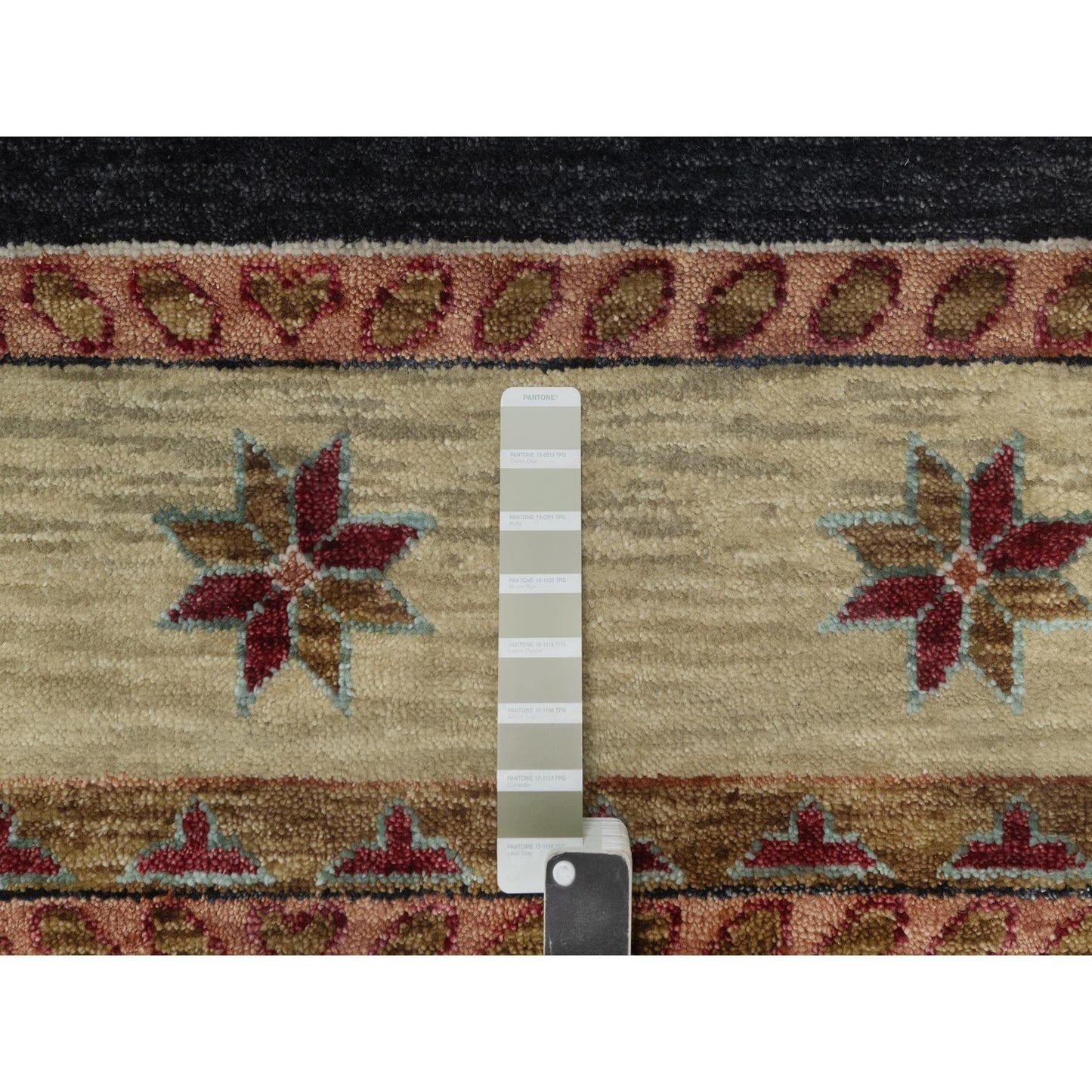 10'X14' Beige Southwestern American Indian Design Hand Knotted Wool Rug