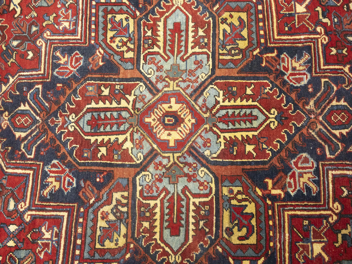 8X11 Ft Handmade Vintage Oriental Rug Red Floral