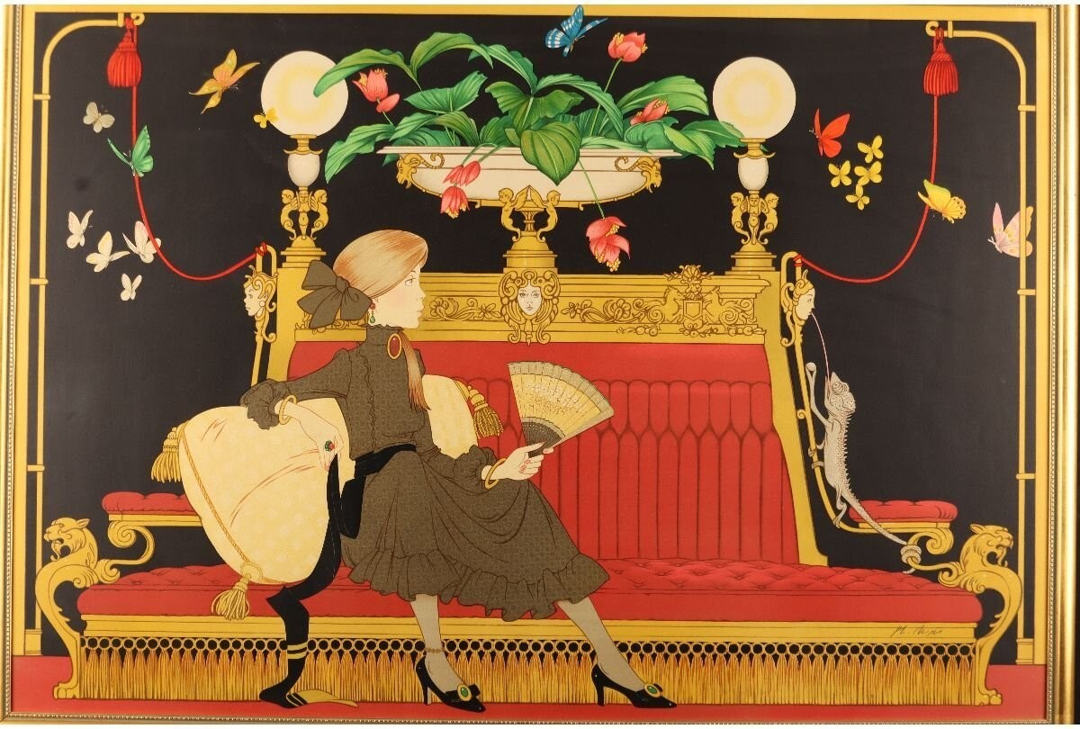 Philippe Henri Noyer Original Vintage Signed Portrait Serigraph