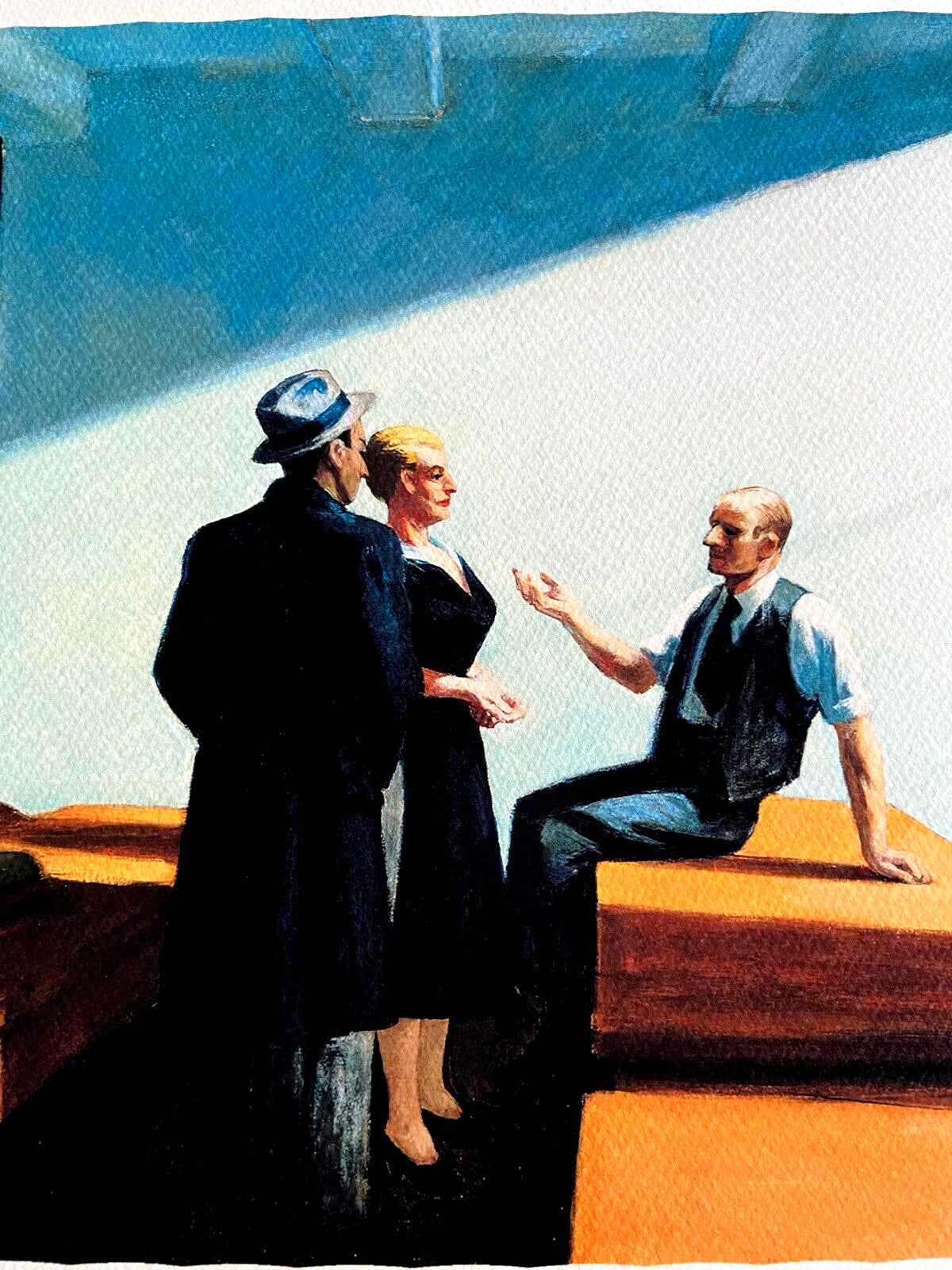 Edward Hopper Lithograph (Norman Rockwell Paul