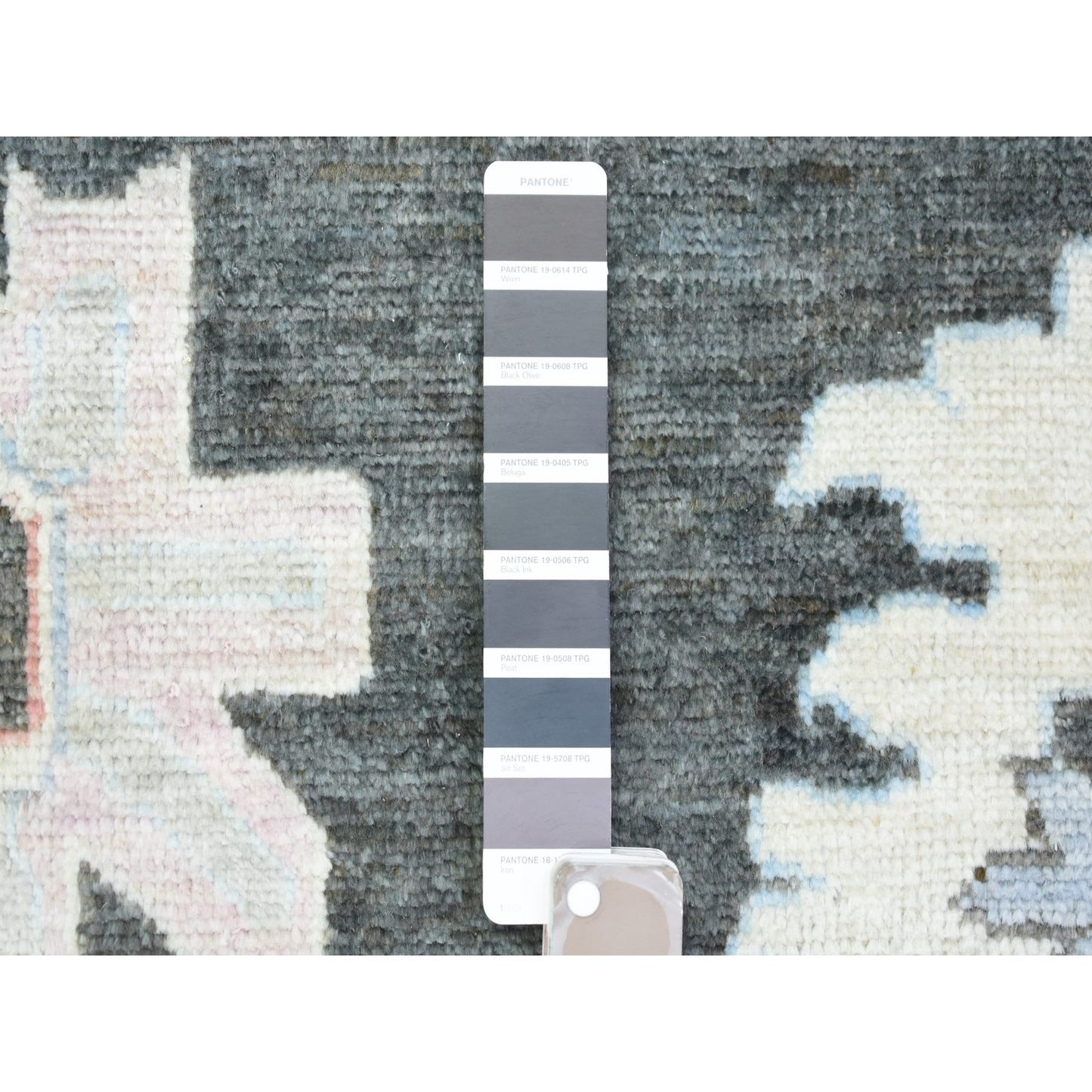 11'9"X17'7" Black Afghan Angora Oushak Wool Hand Knotted Oversized Rug