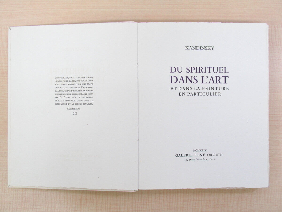 Kandinsky Wassily "Du Spirituel Dans L'Art" Rare