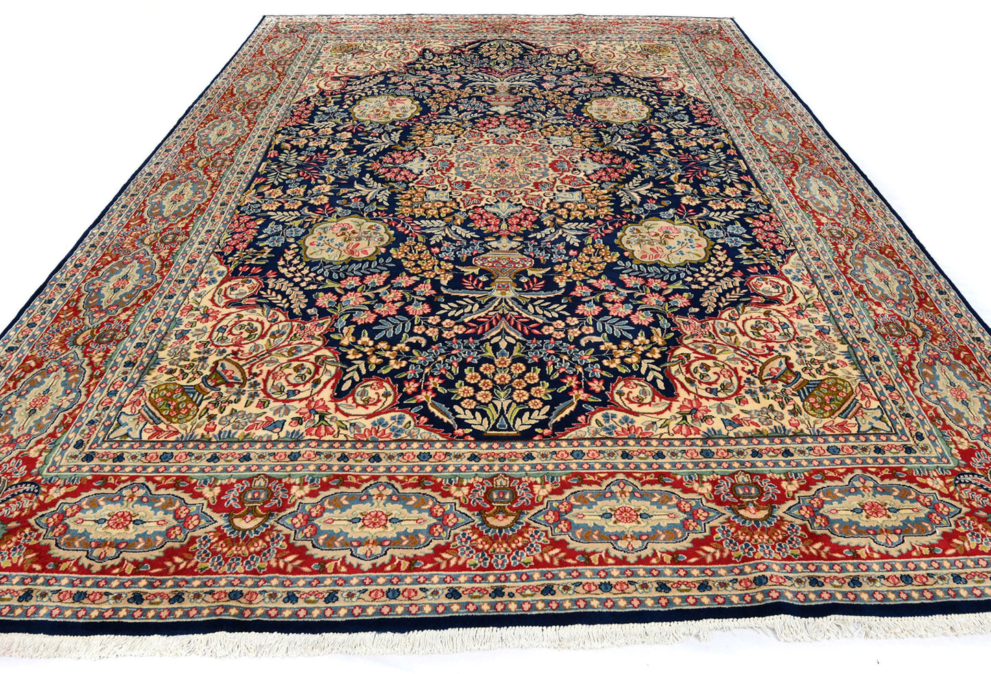 Hand-Knotted Vintage Classic Floral Oriental Rug