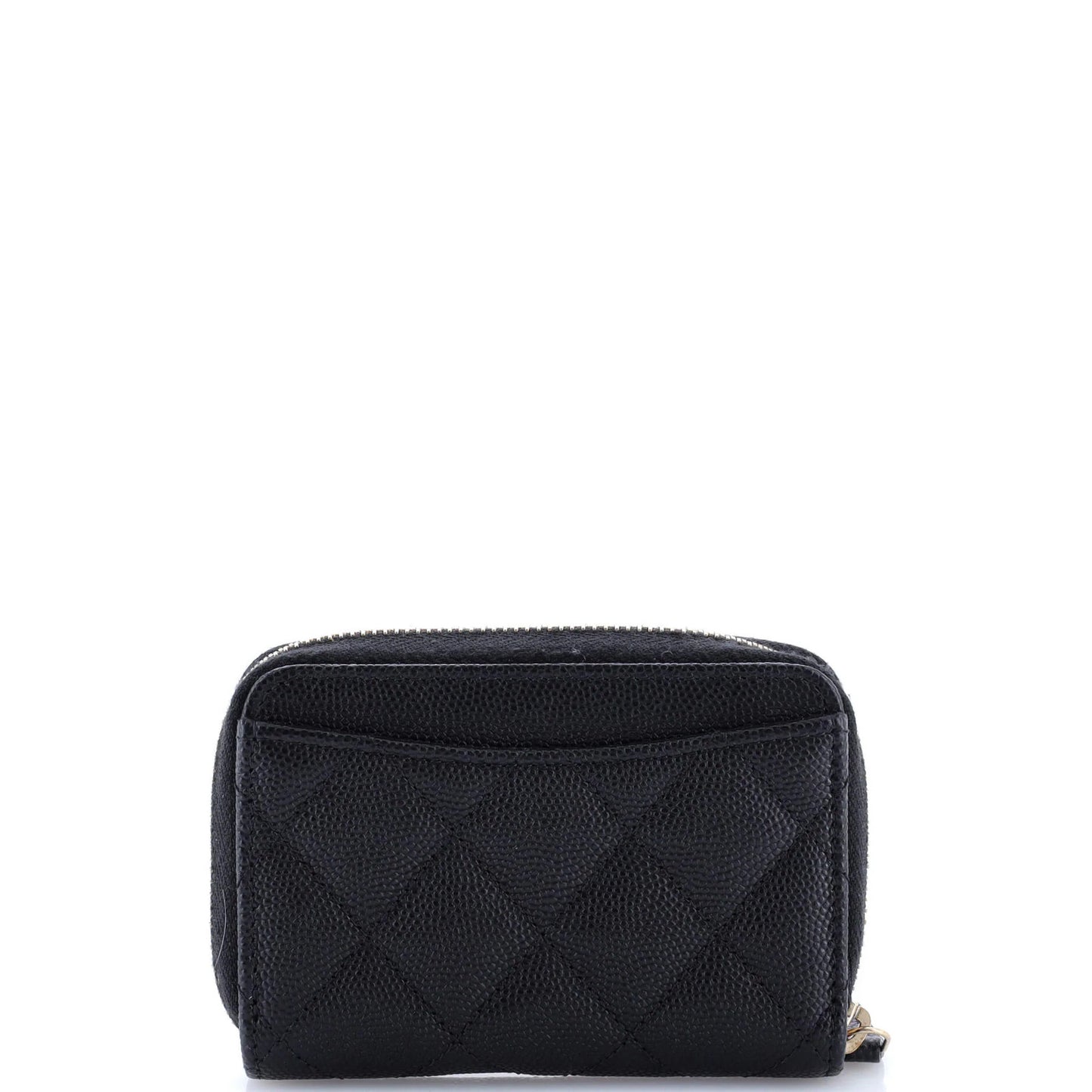 Chanel Coco Casino Zip Coin Purse Quilted Caviar