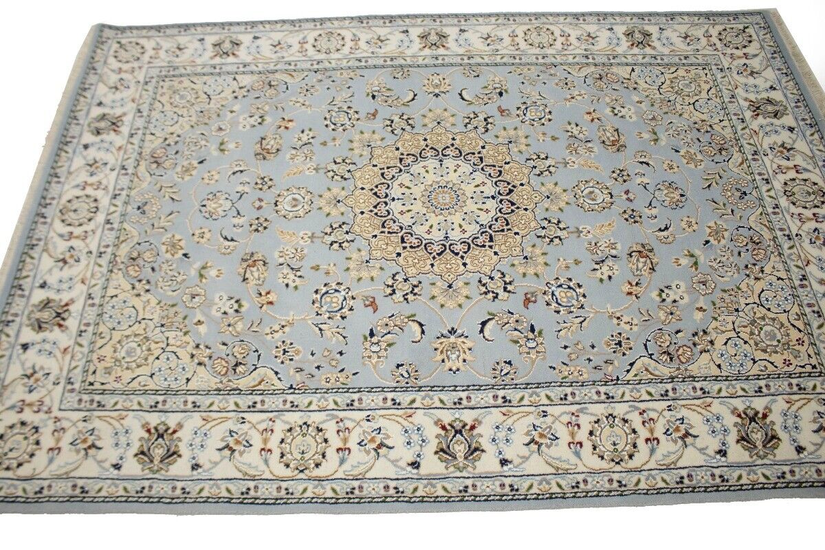 5X7 Ft Handmade Indo-Nain Classic Floral Style