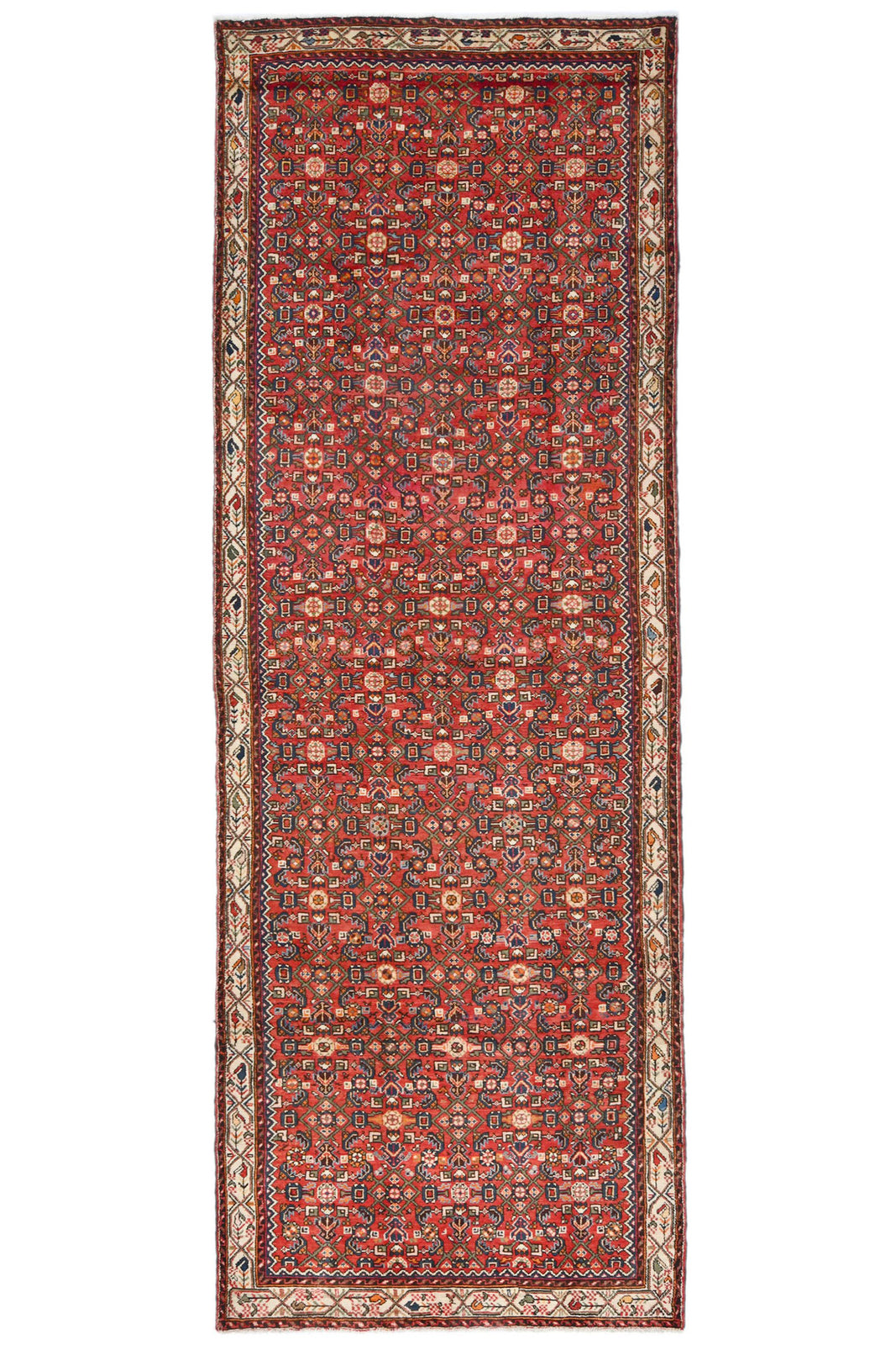 Handmade Vintage Tribal Runner Rug Allover Floral