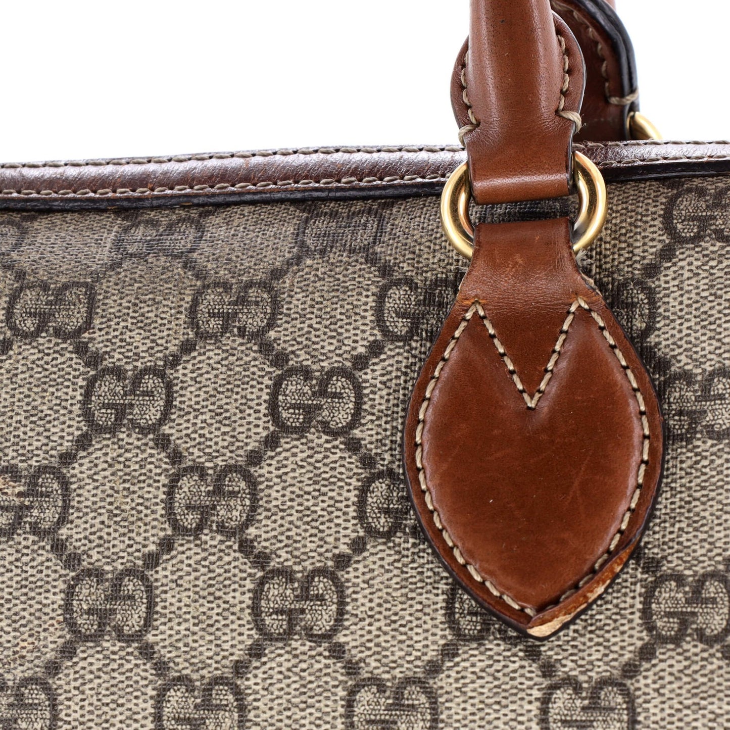 Gucci Convertible Boston Bag Gg Coated Canvas And Leather Small