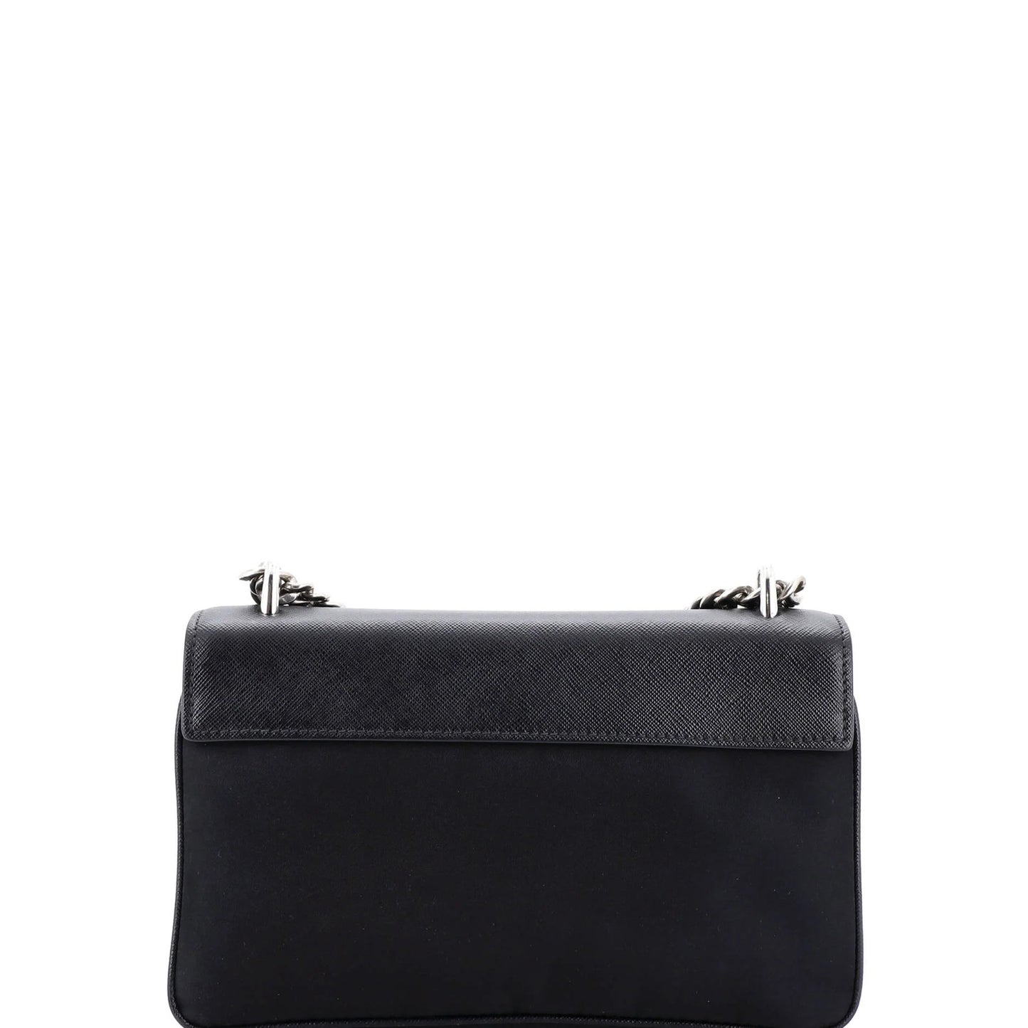 Prada Chain Flap Crossbody Bag Tessuto And Saffiano Leather Medium