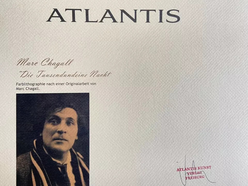 Marc Chagall Lithograph Coa Original Hand-Signed Hand-Numbered Crayon Stamp