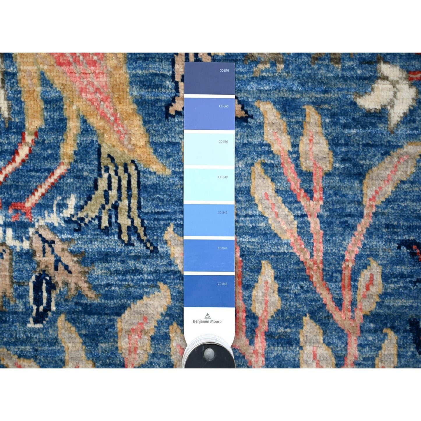 5'X6'10" Lake Blue Hand Knotted Peshawar Tree Of Life Wool Oriental Rug