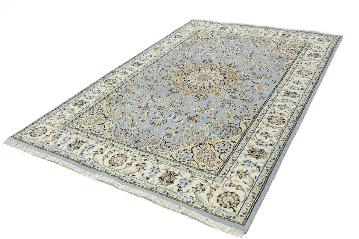Handmade Indo-Nain Oriental Area Rug Floral