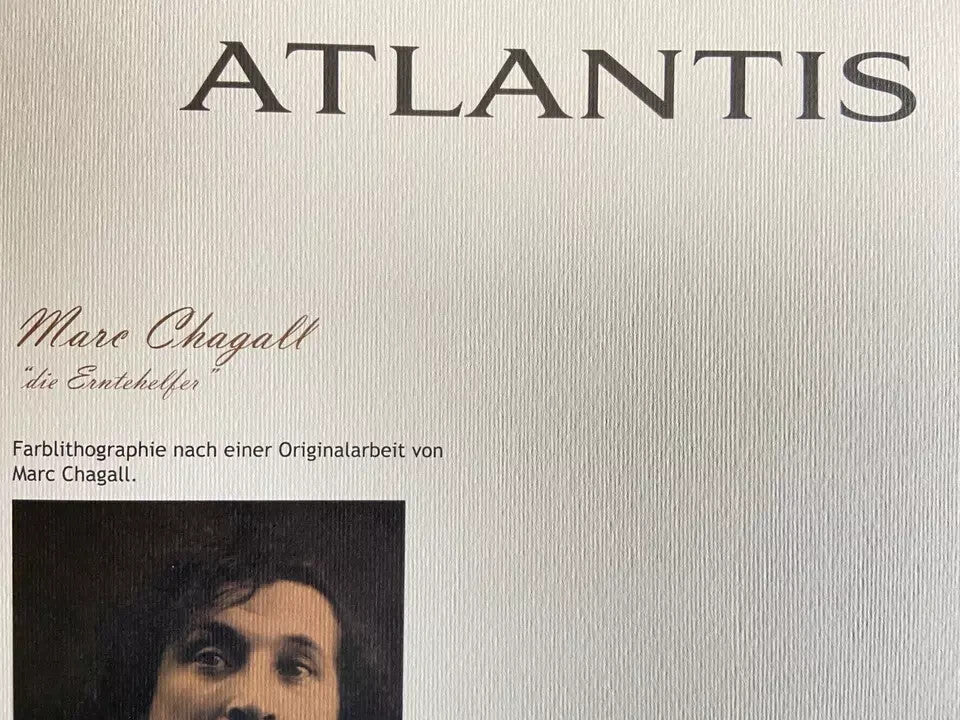 Marc Chagall Lithograph Coa Original Numbered