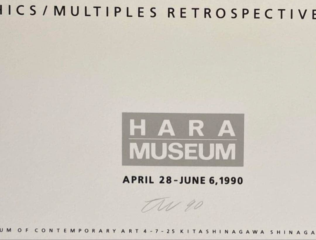 Tom Wesselmann Signed Poster Hara Museum 1990 Exhibition Pop Art Japan Rare