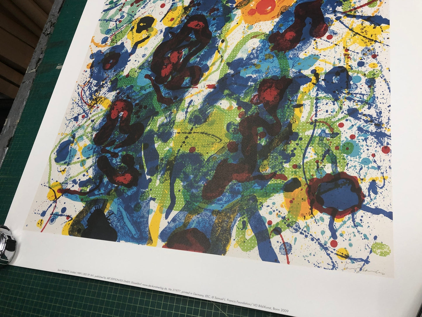 Sam Francis Untitled Sf-341 " Poster Modernism Multicolor, Gold