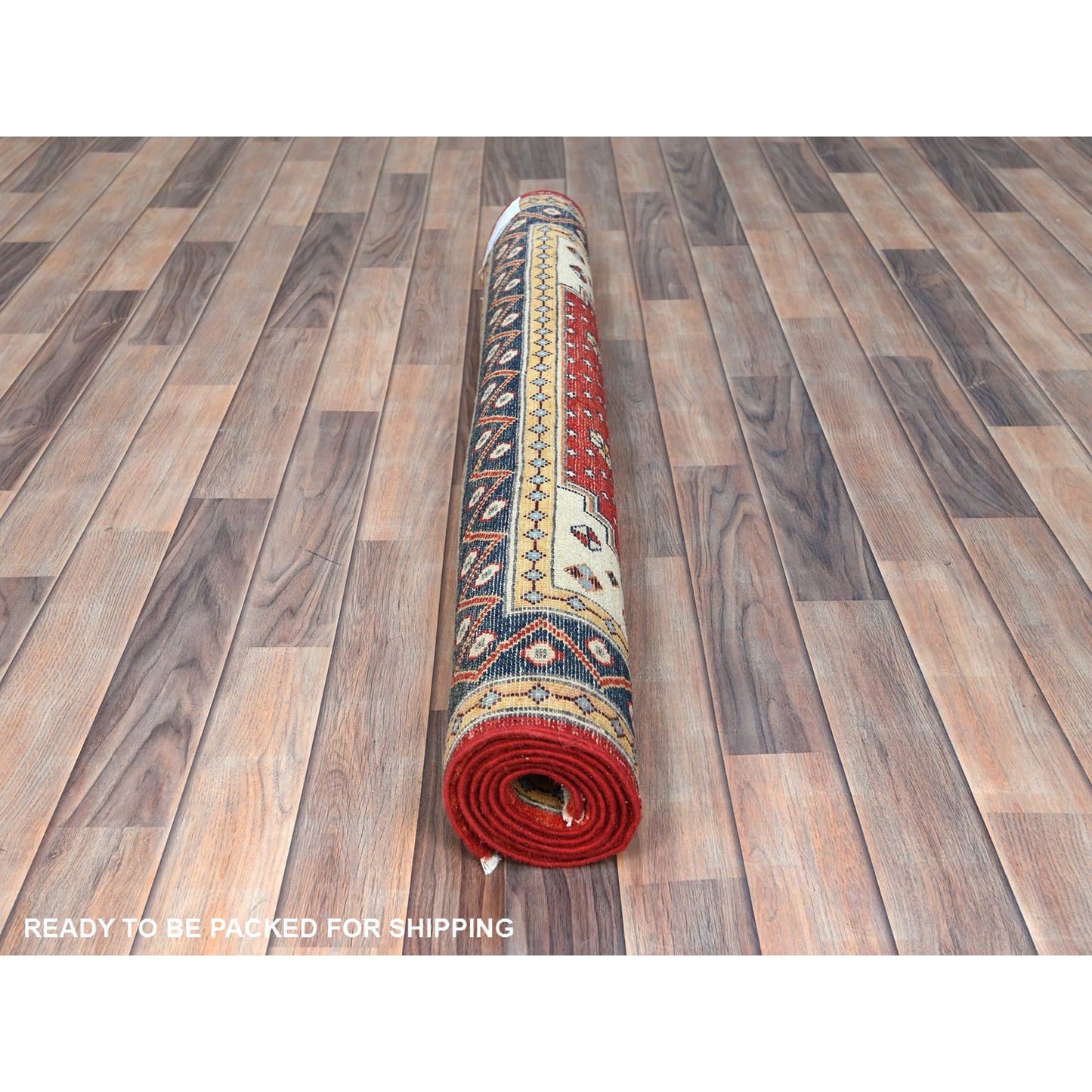 4'X5'9" Imperial Red Special Kazak Wool Hand Knotted Oriental Rug