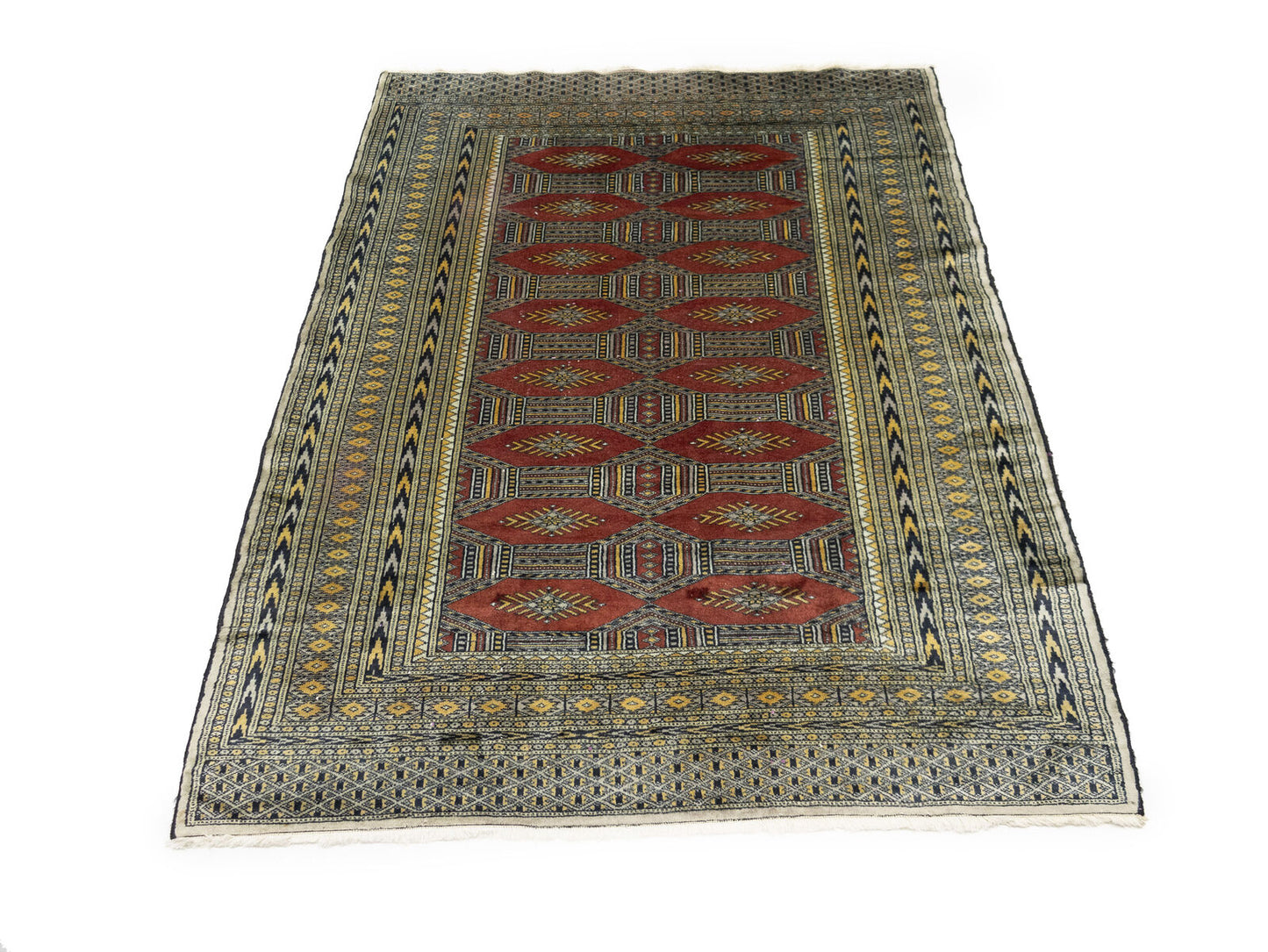 Hand-Knotted Oriental Rug Muted Colors Floral