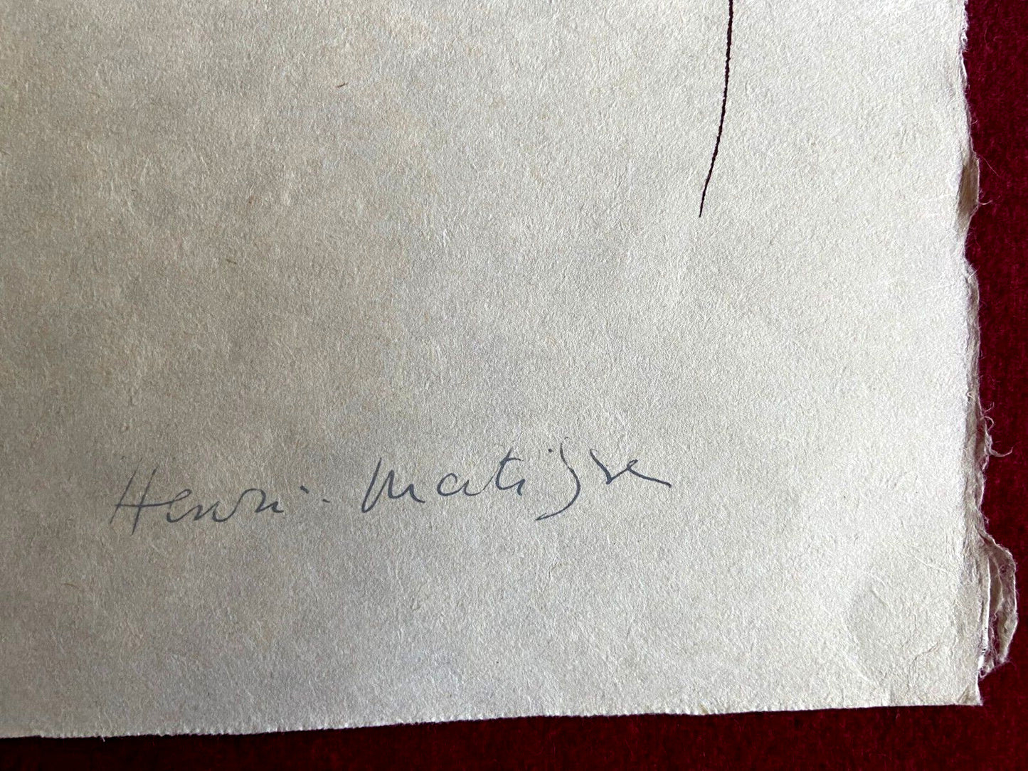 Henri Matisse Lithograph Hand Made Coa Signed