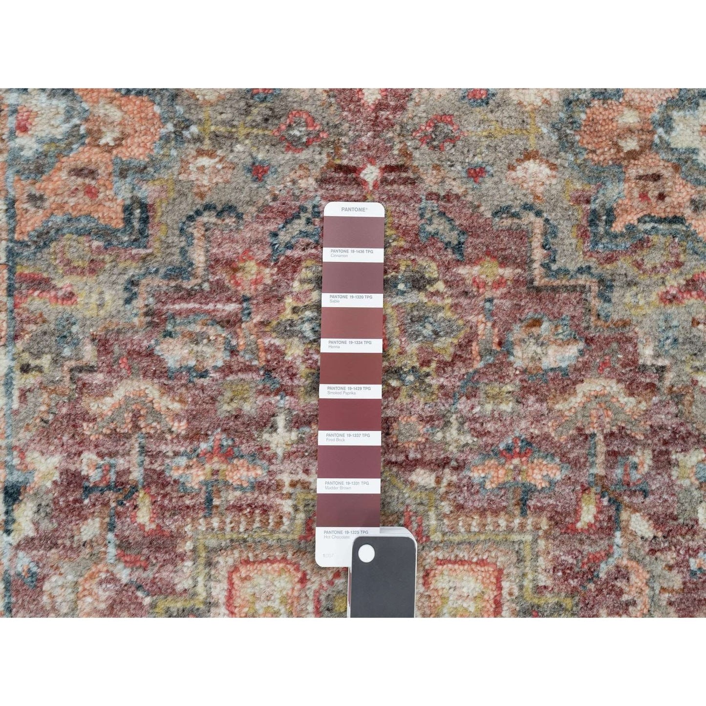2'6"X19'8" Prune Red Heriz Revival Hand Knotted All Wool Xl Runner Rug