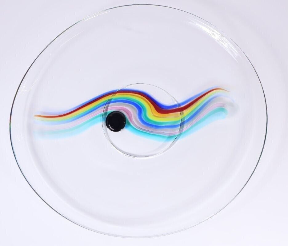 Archimede Seguso Murano Glass Large Dish Plate