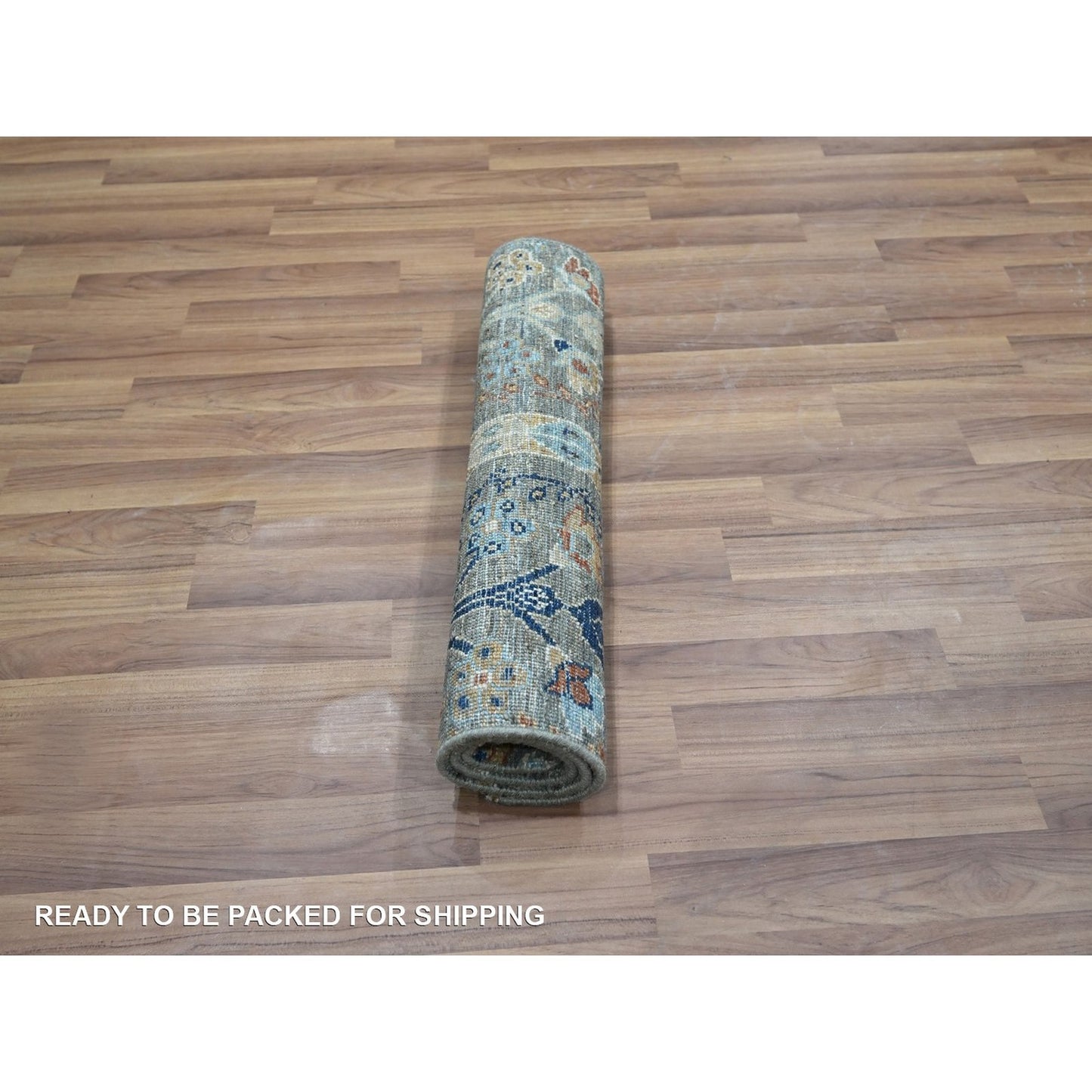 2'X3' Green Hand Knotted Wool Rug Trellis Borderless Garden Design Mat