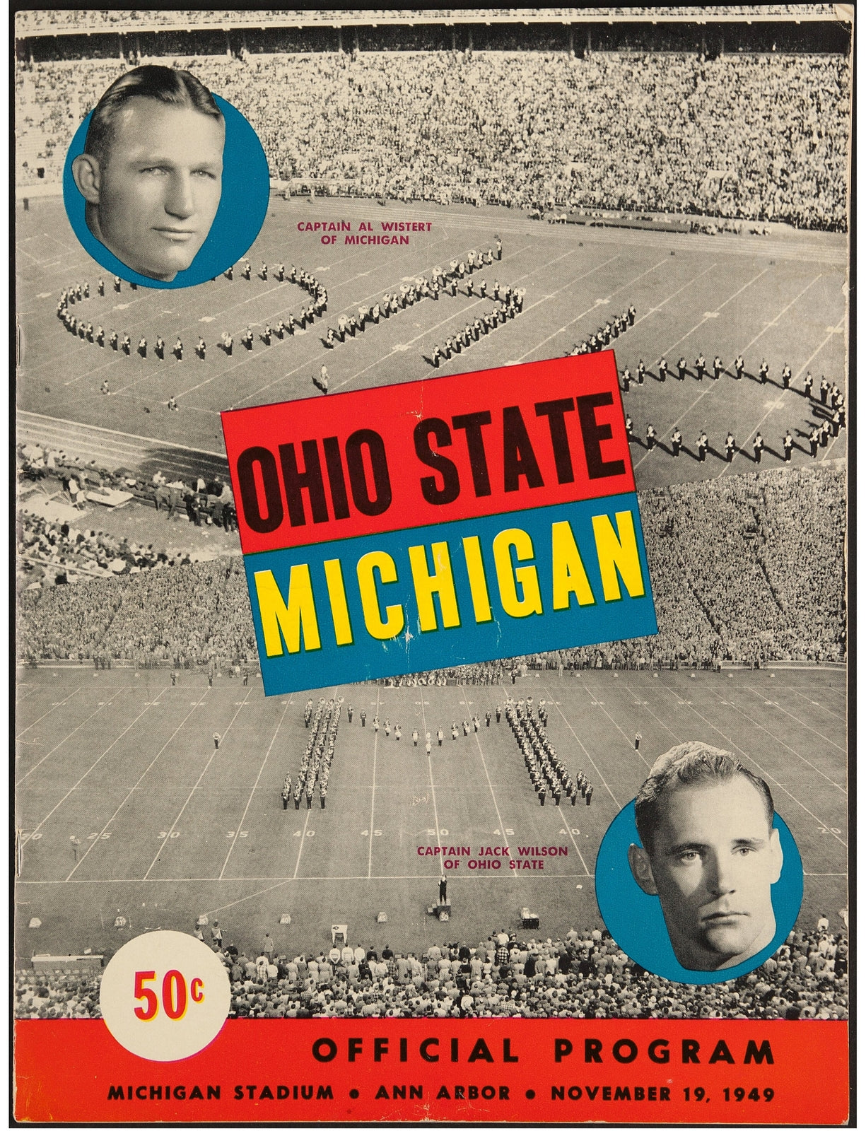 Vintage 11/19/1949 Michigan Vs Ohio State