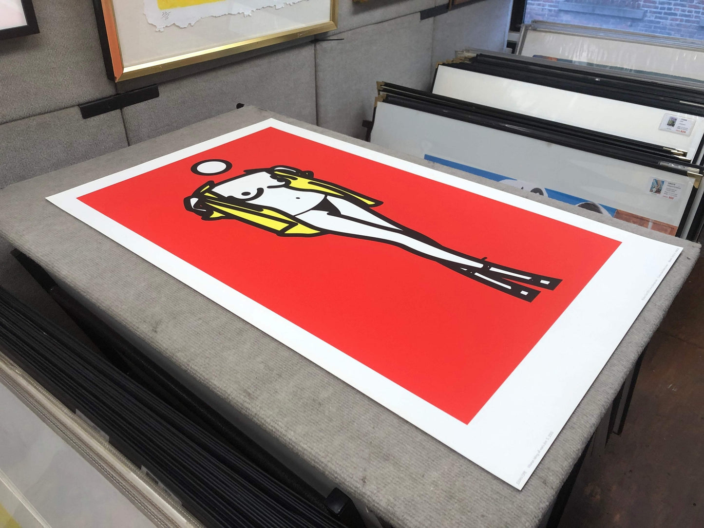 Julian Opie Woman Taking Off Mans Shirt. 5 " Serigraph Contemp
