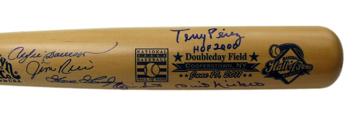 2011 Hof Classic Game Cooperstown Bat Signed By 6 Gossage Rice Jsa Steiner 96265