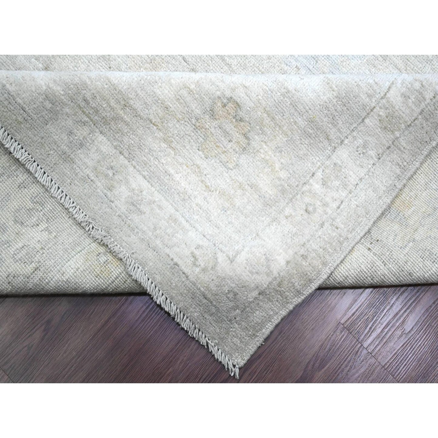 9'9"X13'4" Pastel Gray 100% Wool Afghan Angora Oushak Hand Knotted Rug
