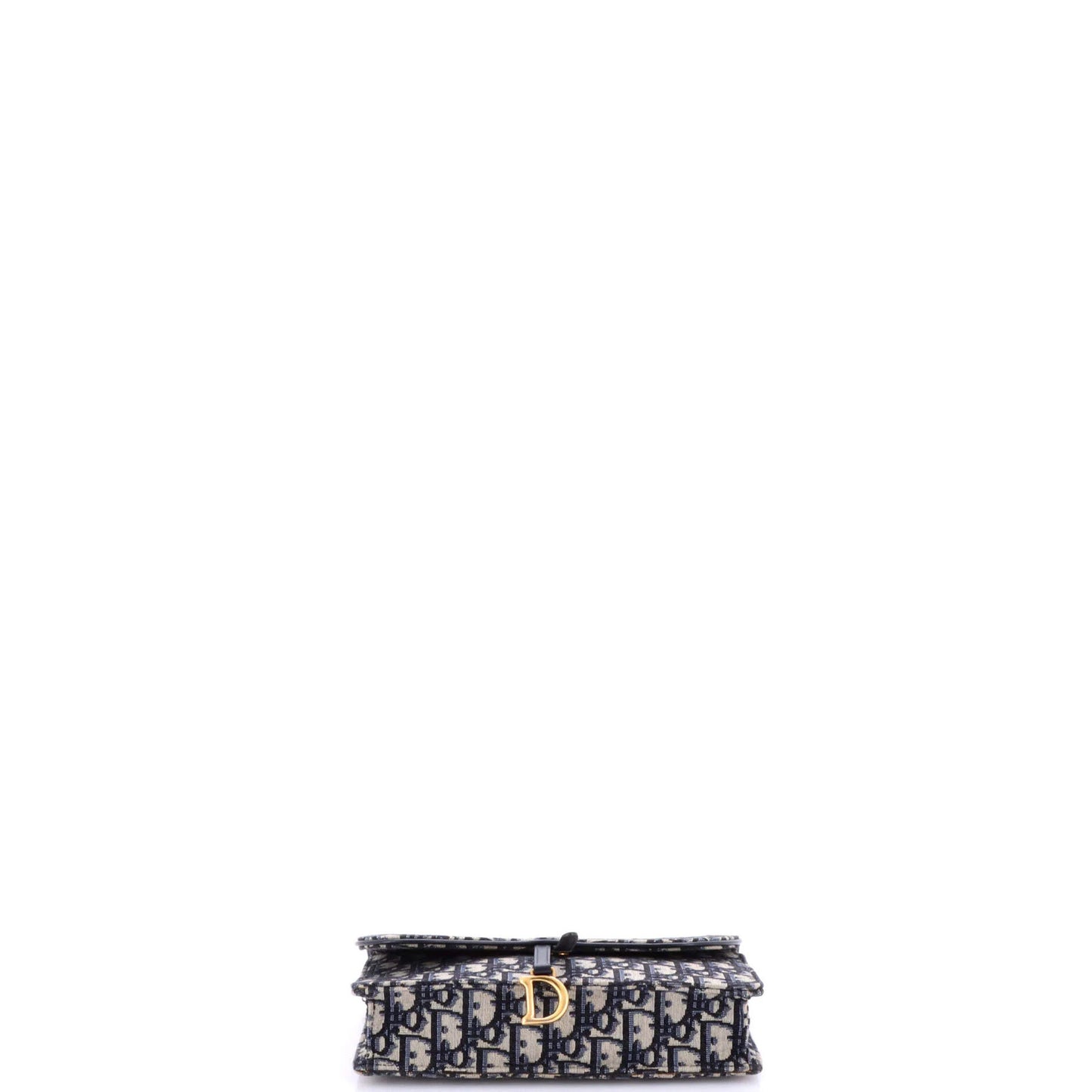 Christian Dior Saddle Chain Clutch Oblique Canvas