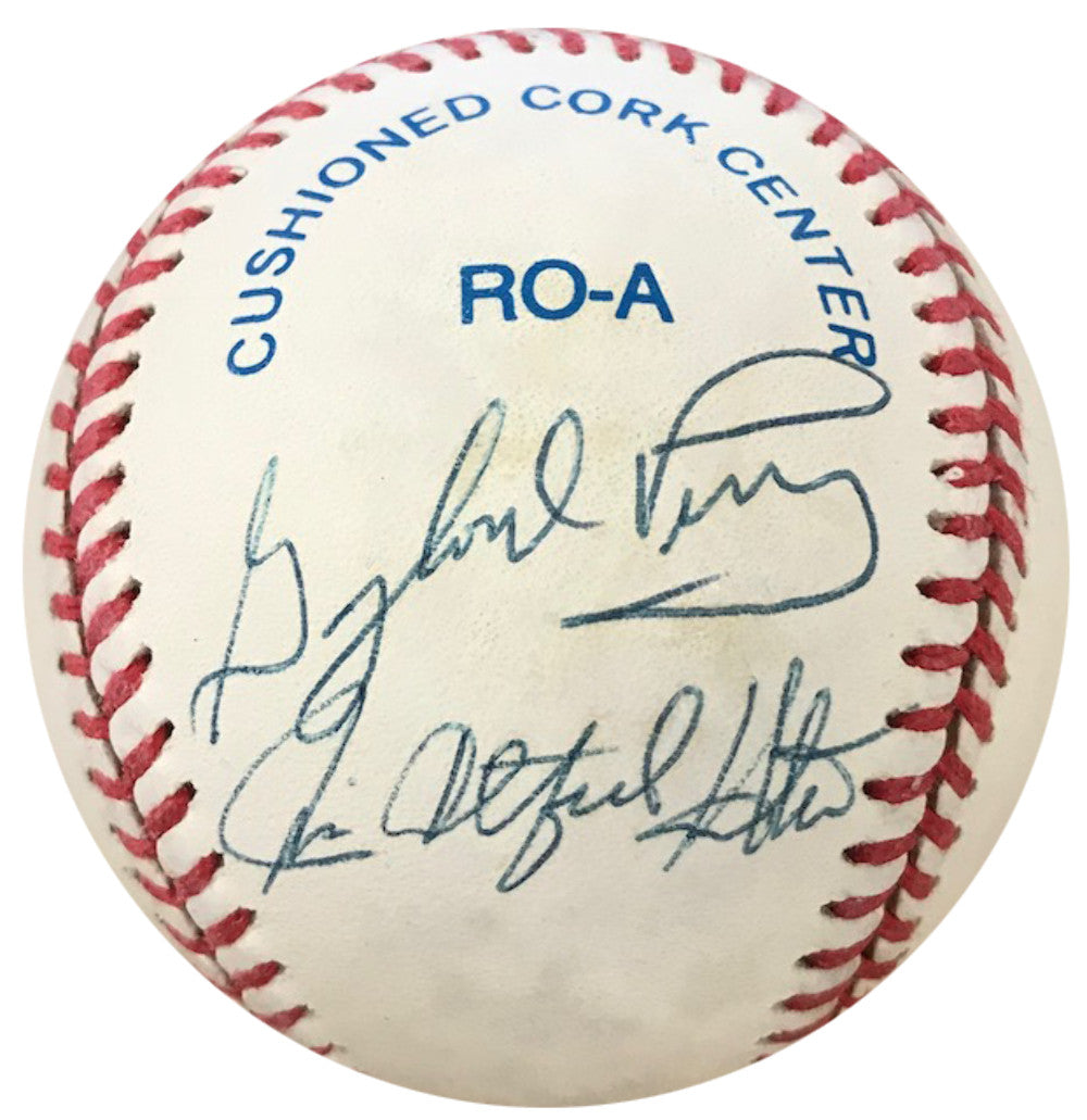 Larsen, Feller, Perry, Hunter, Vander Meer Autographed Baseball (Jsa)