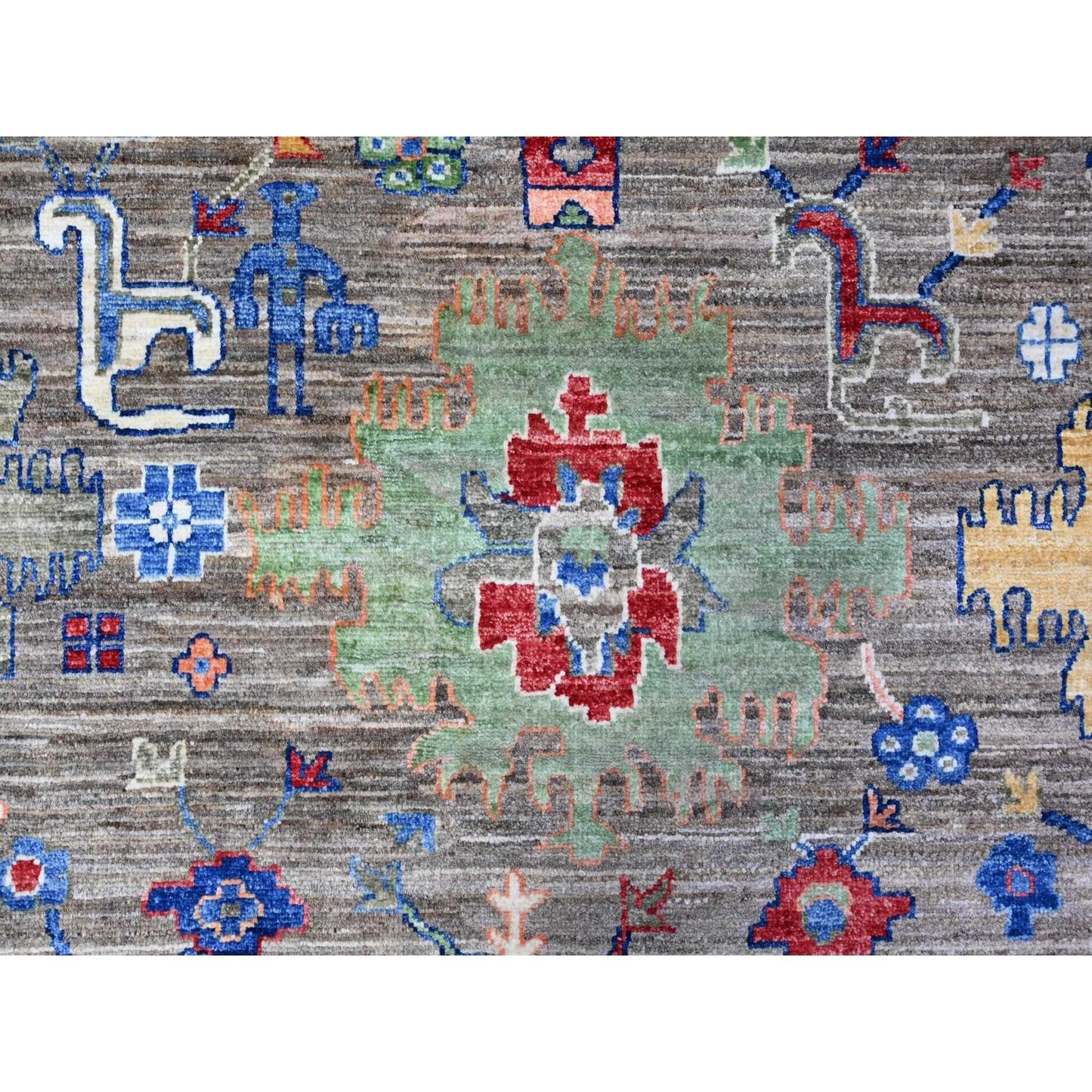 8'X9'10" Gray Aryana Collection Antique Mahal Design Oriental Rug